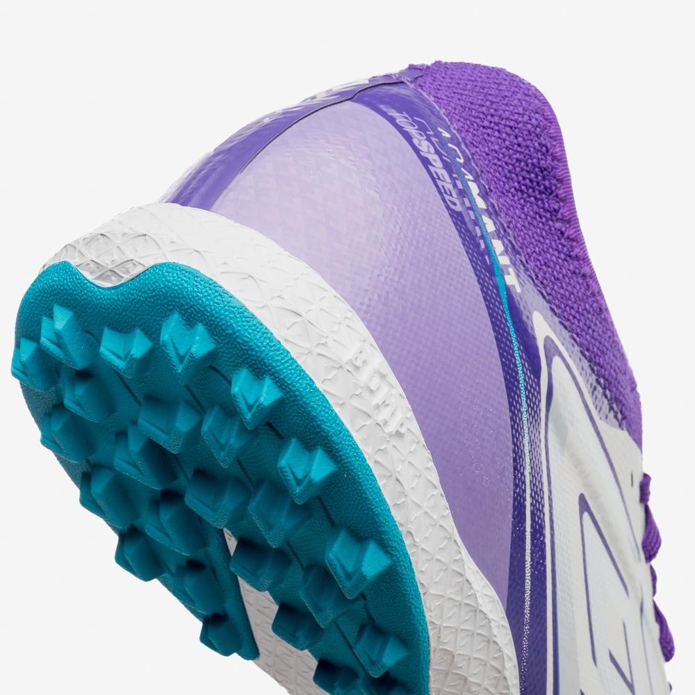Chuteira Society Umbro Adamant Top Speed Premier Branco/Roxo 7