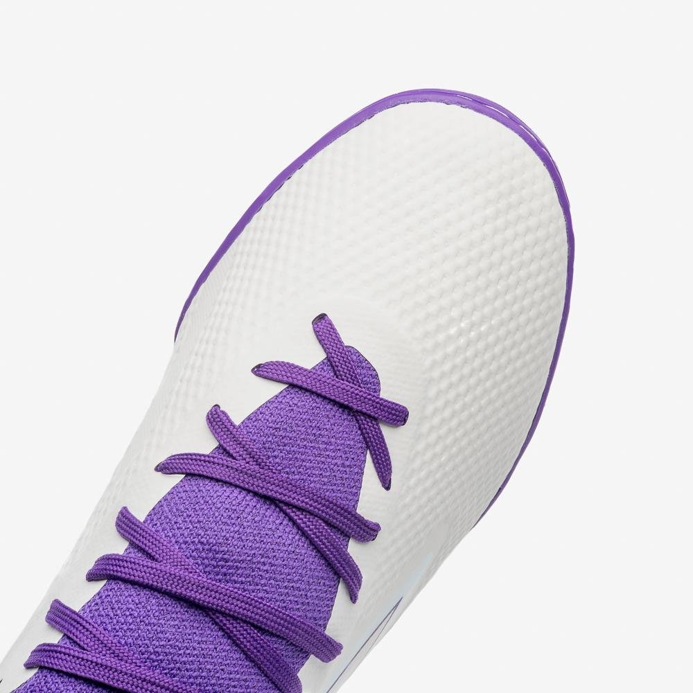 Chuteira Society Umbro Adamant Top Speed Premier Branco/Roxo 8