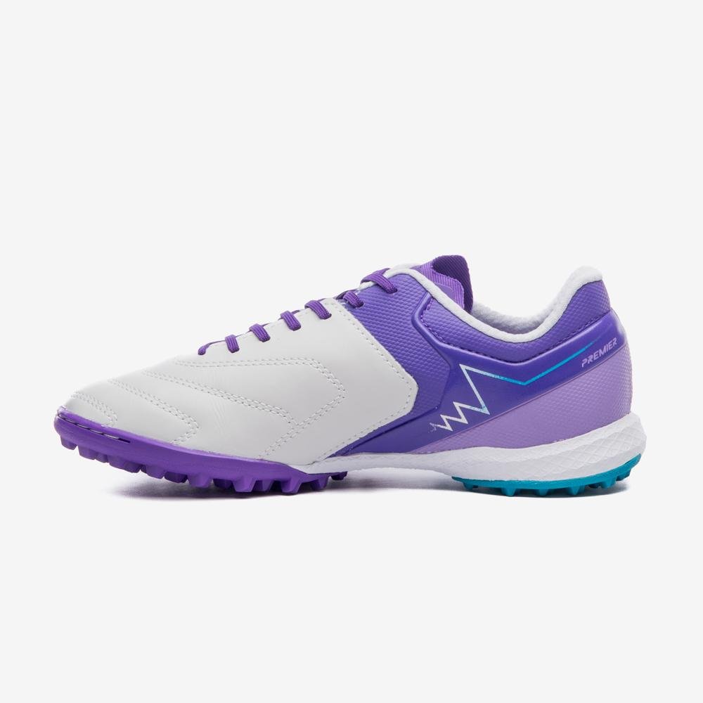 Chuteira Society Umbro Adamant Master Class Premier Branco/Roxo 2