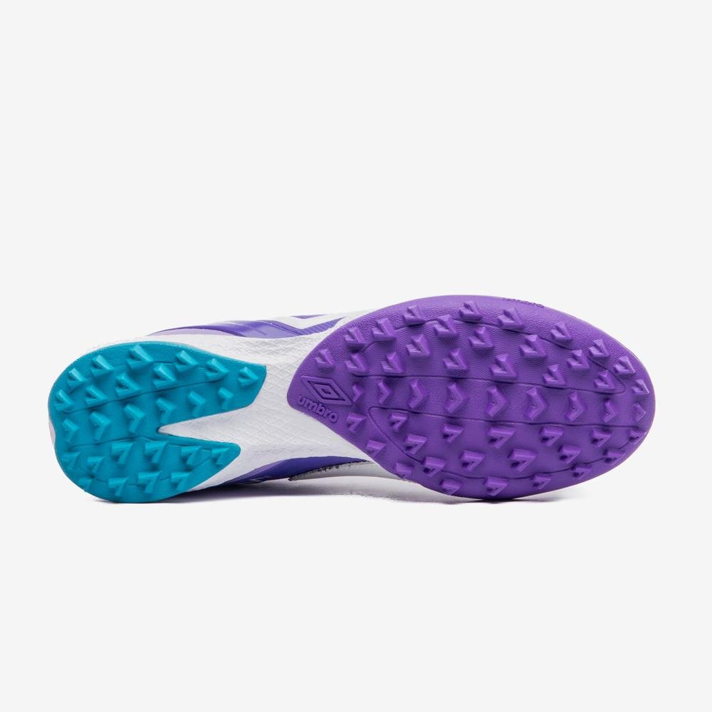 Chuteira Society Umbro Adamant Master Class Premier Branco/Roxo 5