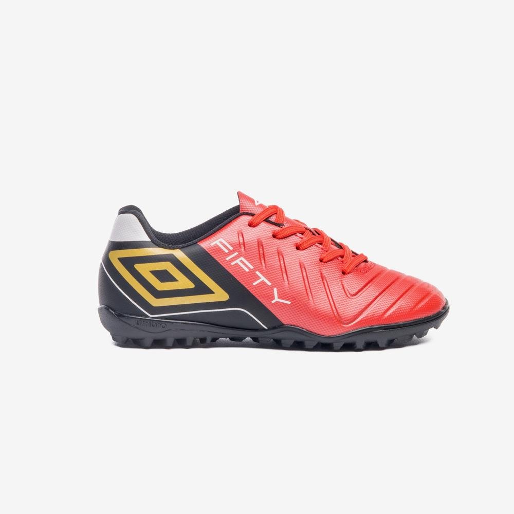 Chuteira Society Umbro Fifty Vi Jr Vermelho 2
