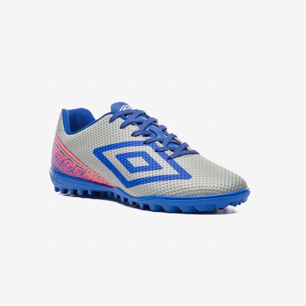 Chuteira Society Umbro Force Cinza/Azul 3