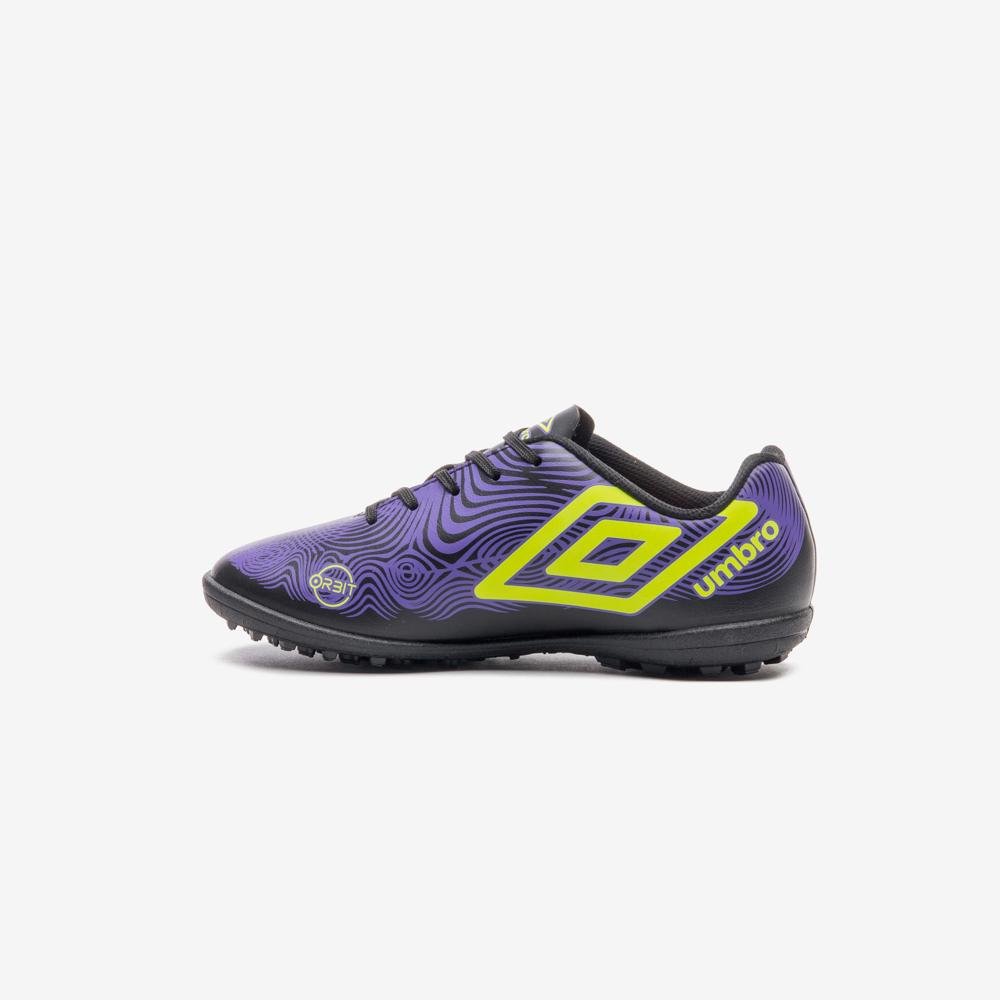 Chuteira Society Umbro Orbit Jr Preto/Roxo 2