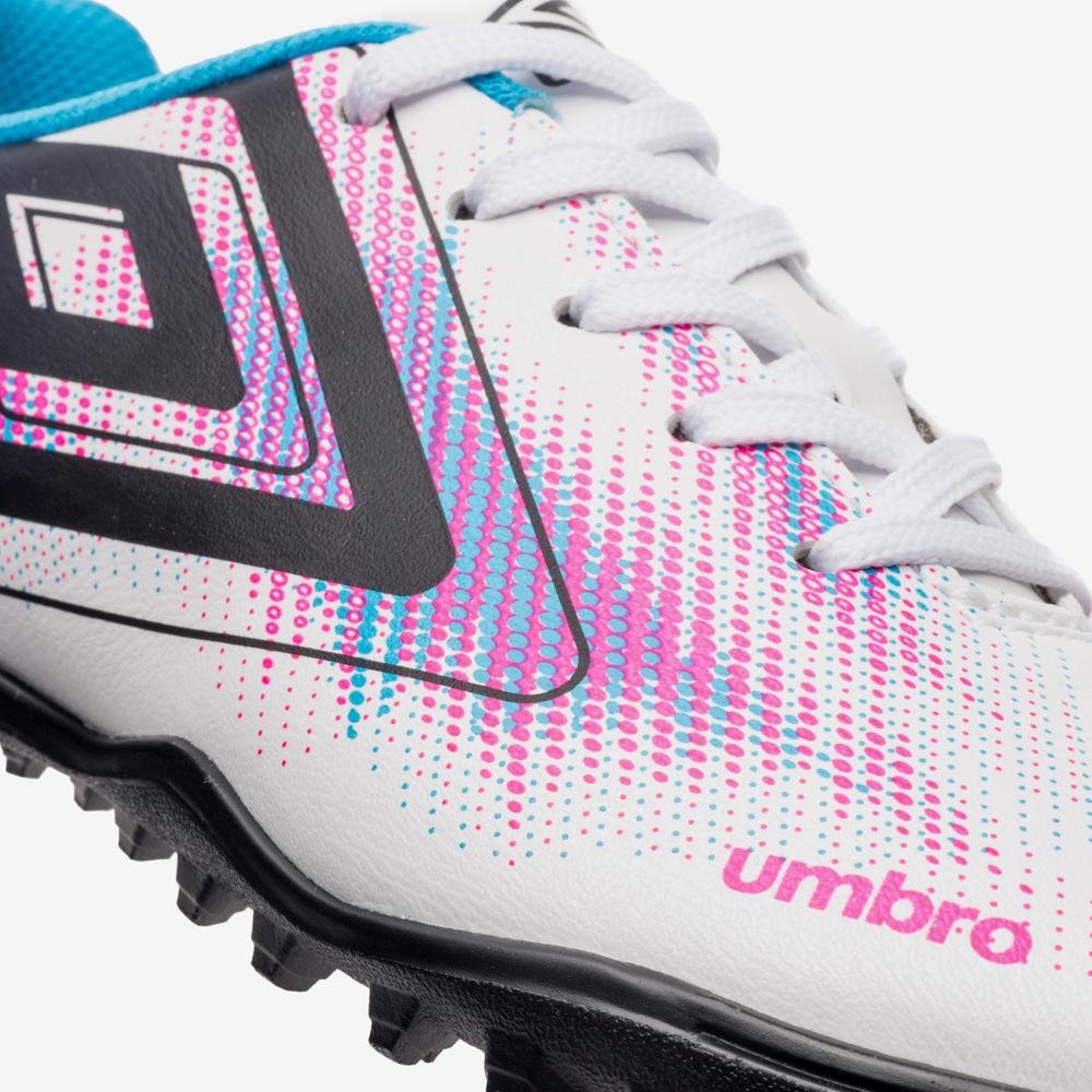 Chuteira Society Umbro Heatmap Jr Branco/Azul 7