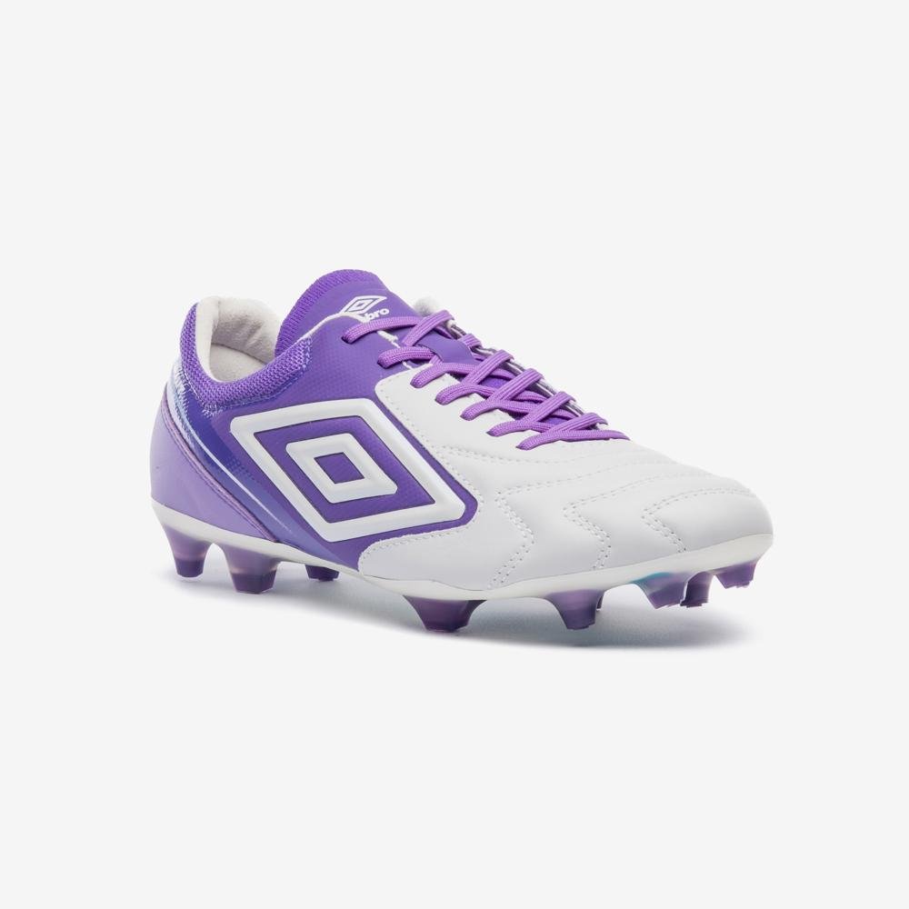 Chuteira Campo Umbro Adamant Master Class Pro Branco/Roxo 3