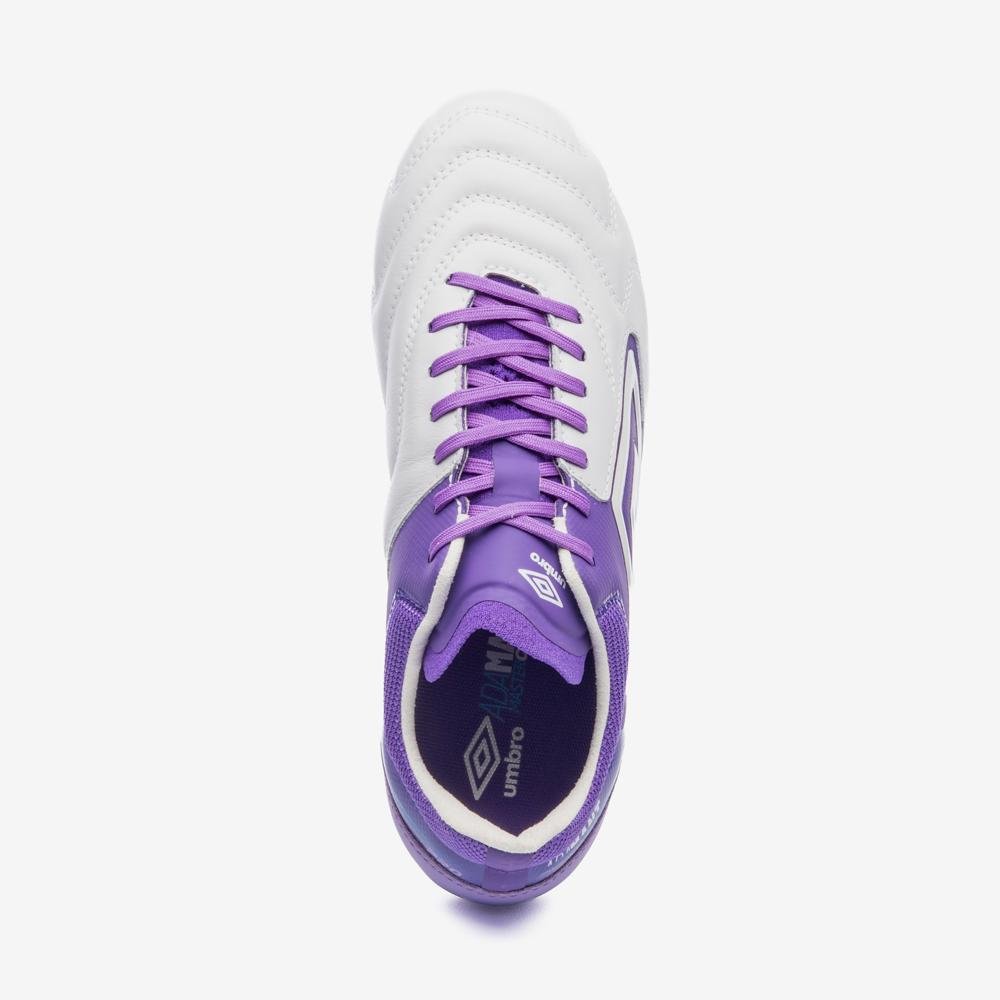 Chuteira Campo Umbro Adamant Master Class Pro Branco/Roxo 4