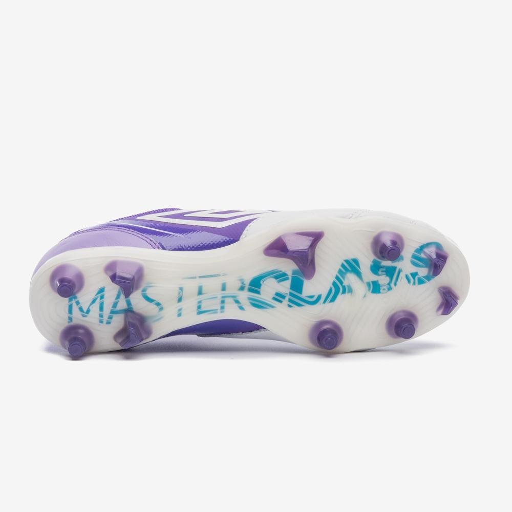 Chuteira Campo Umbro Adamant Master Class Pro Branco/Roxo 5