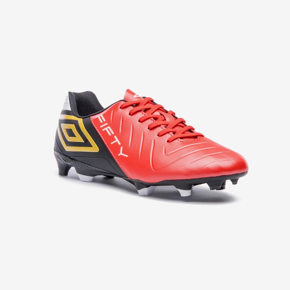 Chuteira Campo Umbro Fifty Vi Preto/Vermelho 3