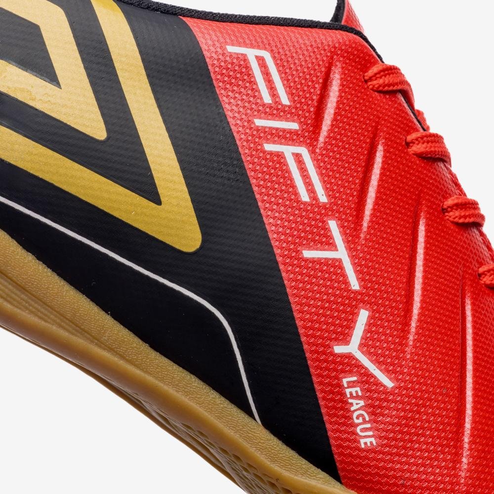 Chuteira Futsal Umbro Fifty Vi League Preto/Vermelho 7