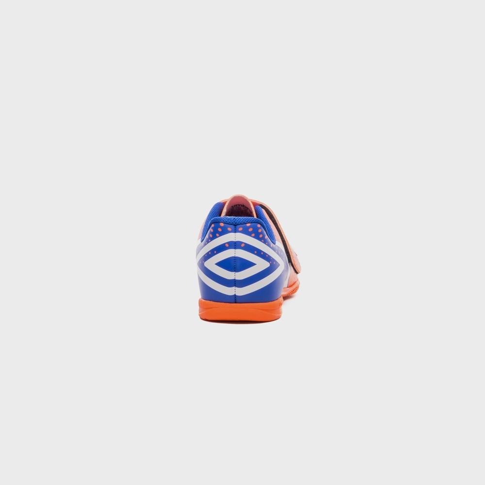 Chuteira Futsal Umbro Flip Kids Laranja/Azul 6