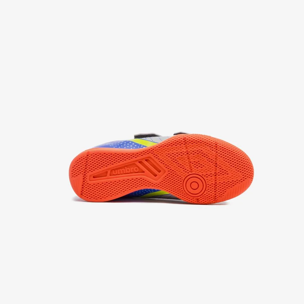 Chuteira Futsal Umbro Flip Kids Azul/Cinza 5