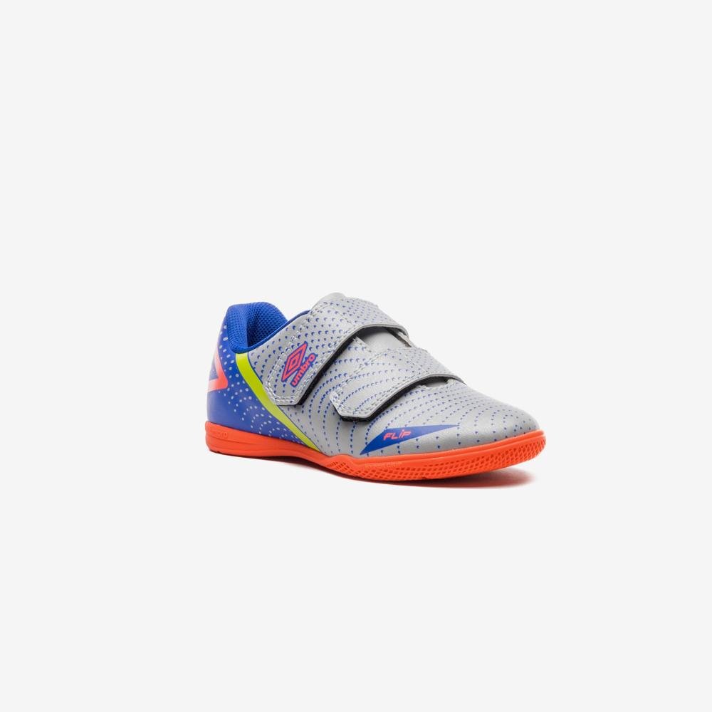 Chuteira Futsal Umbro Flip Kids Azul/Cinza 3