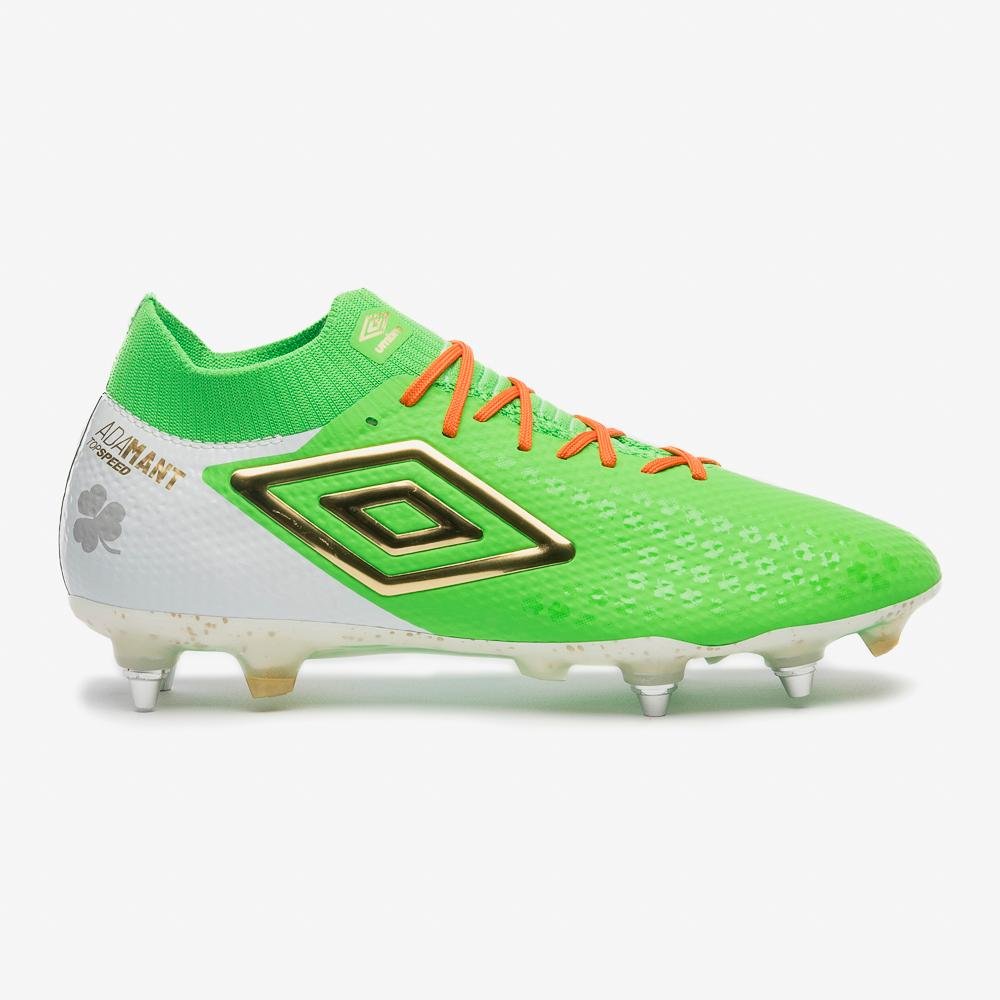 Chuteira Campo Umbro Adamant Top Speed Pro Sg Stp Verde 2