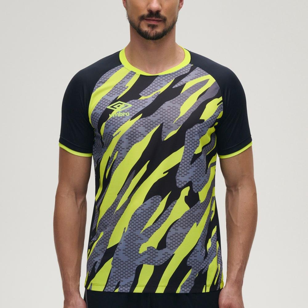 Camisa Masculina Umbro Artillery Preto/Verde 2