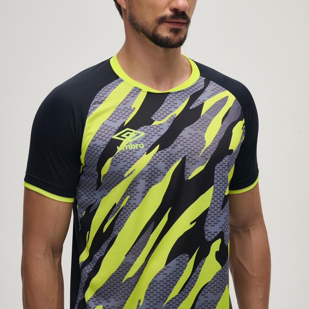 Camisa Masculina Umbro Artillery Preto/Verde 3