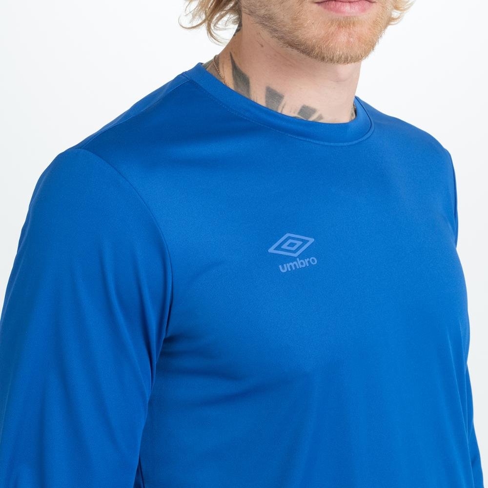 Camisa Ml Masculina Umbro Basic Uv Azul 3