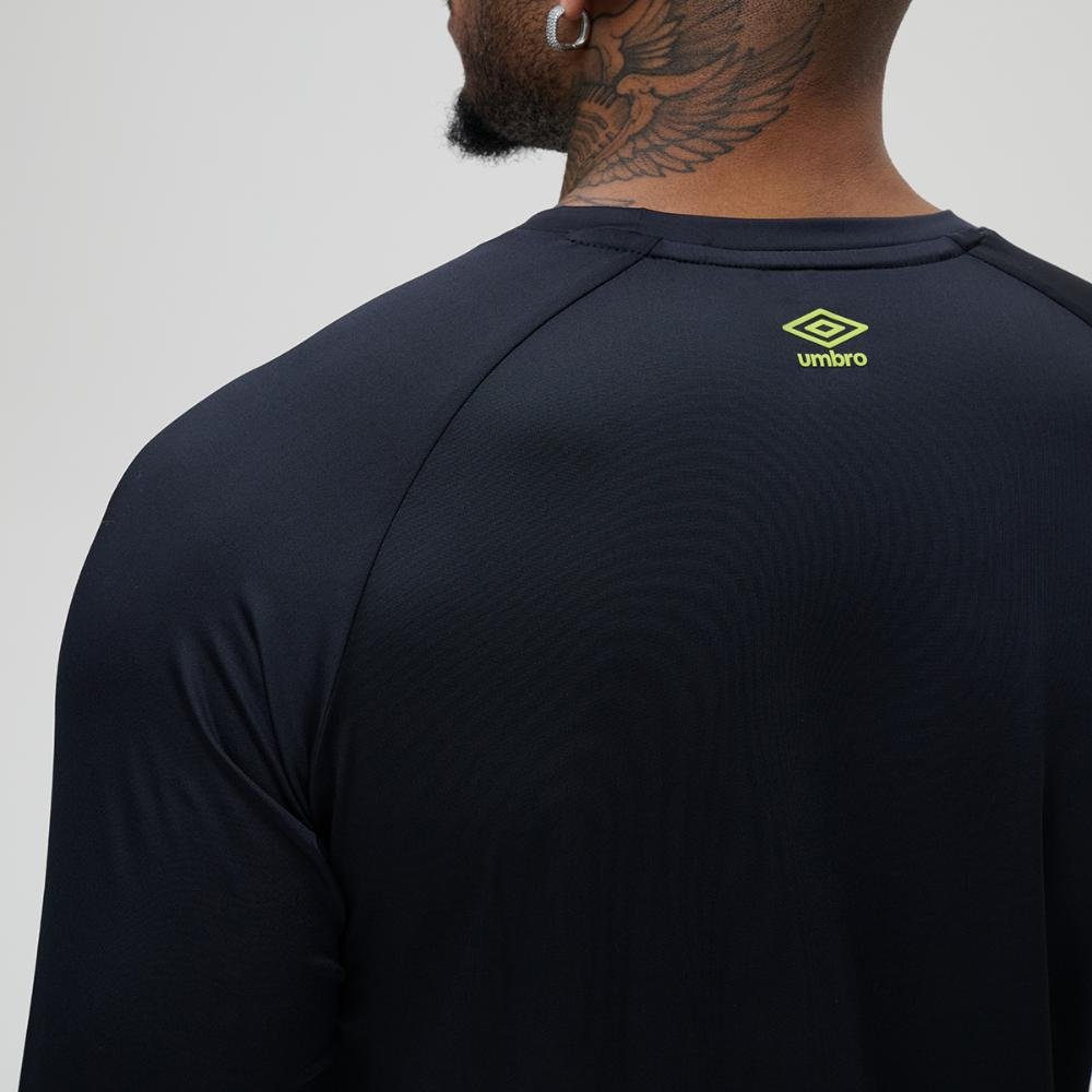 Camisa Ml Masculina Umbro Ftvl Flame Preto 3