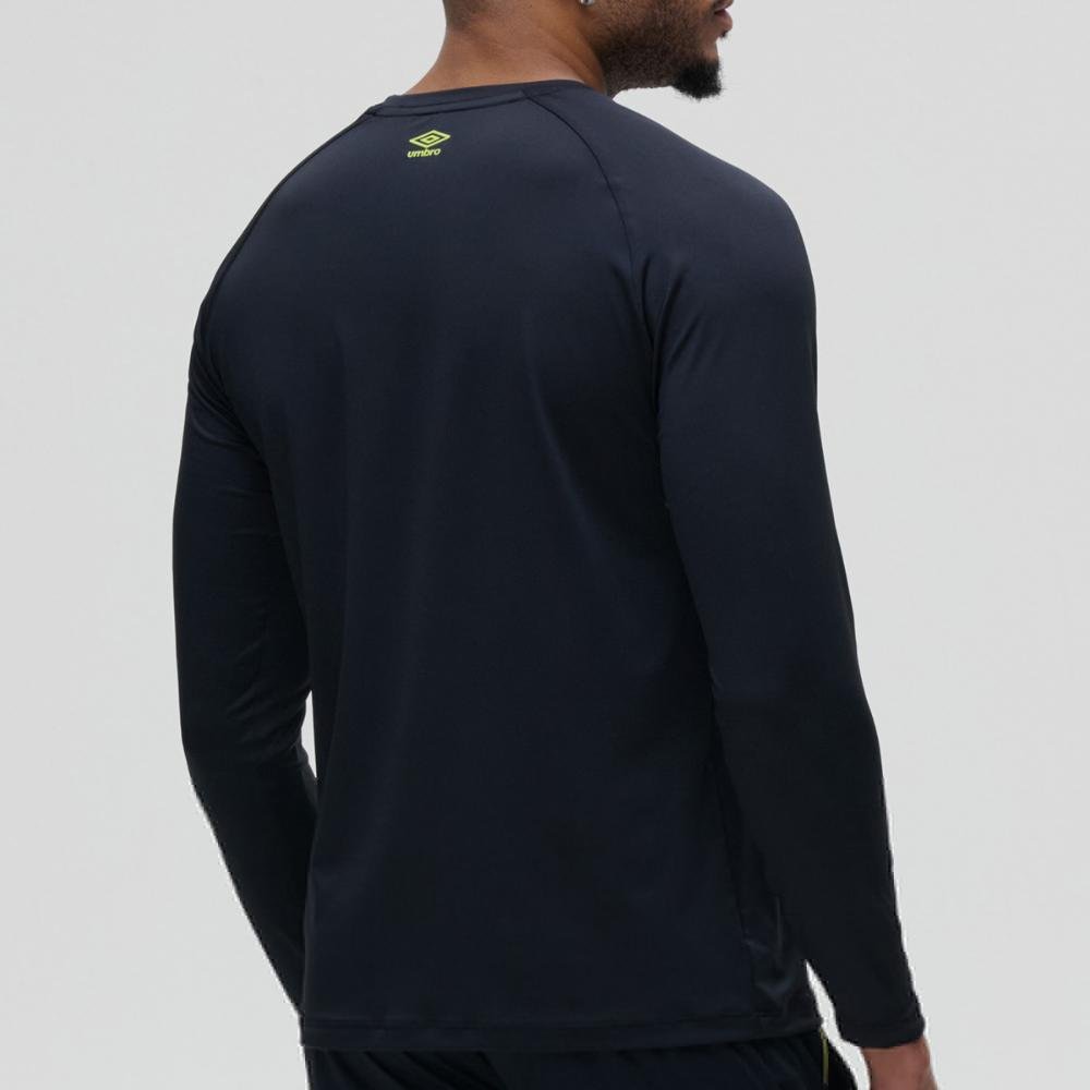 Camisa Ml Masculina Umbro Ftvl Flame Preto 4