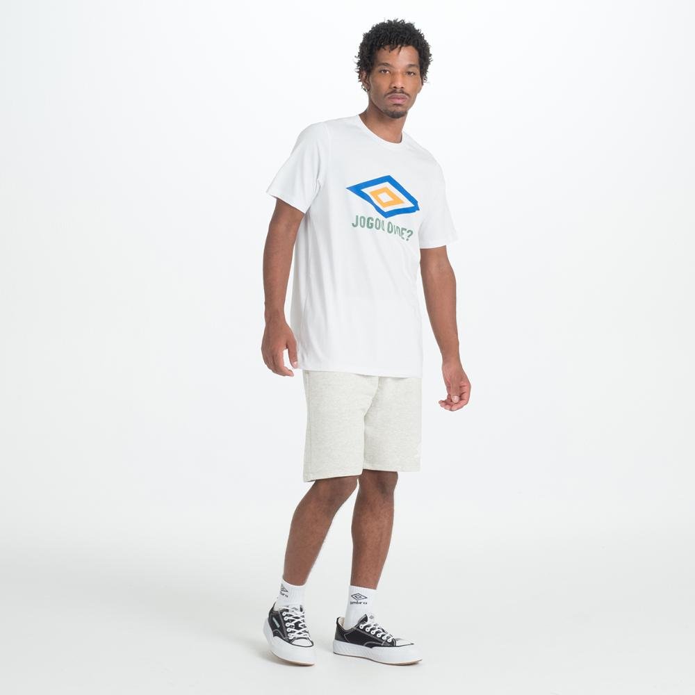 Camiseta Masculina Umbro Club Fan Branco 6