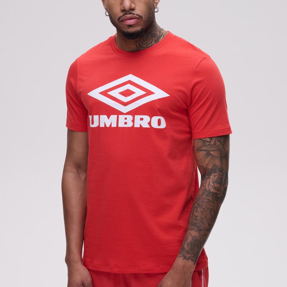Camiseta Masculina Umbro Large Logo Duo Vermelho 2