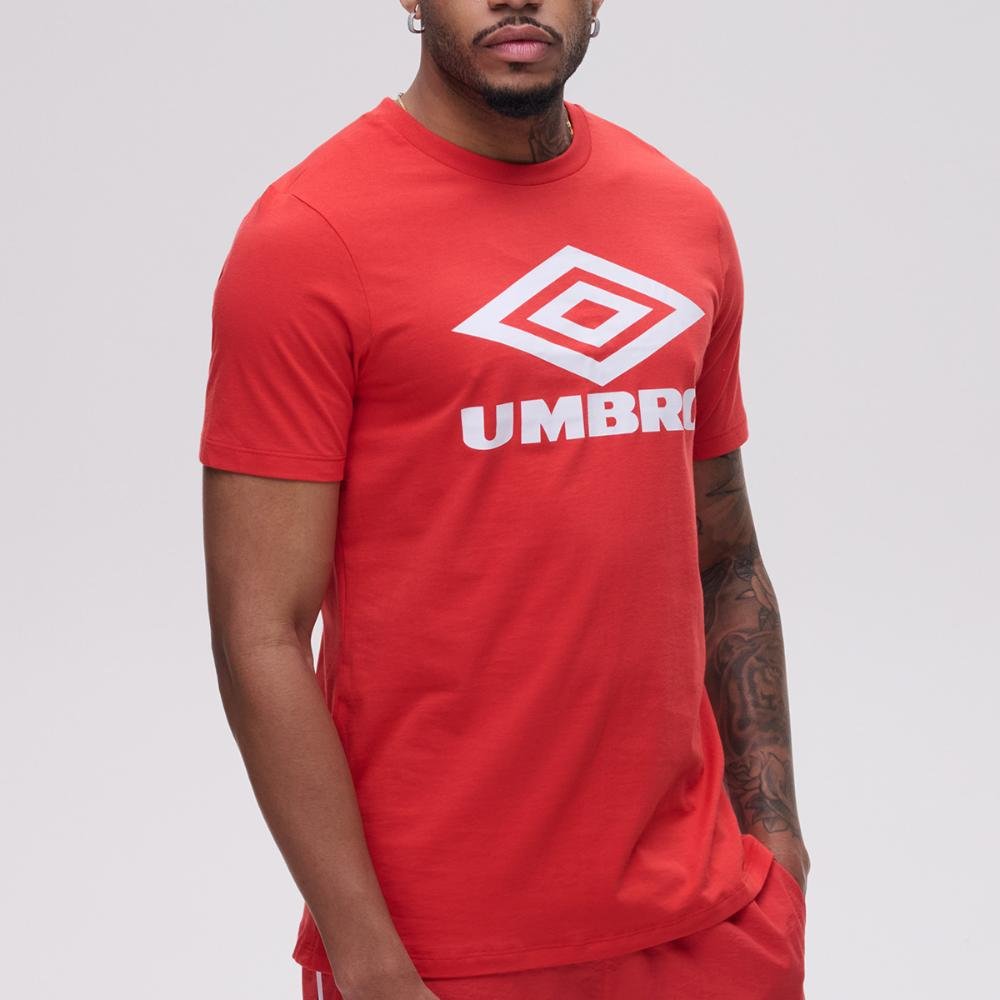 Camiseta Masculina Umbro Large Logo Duo Vermelho 3