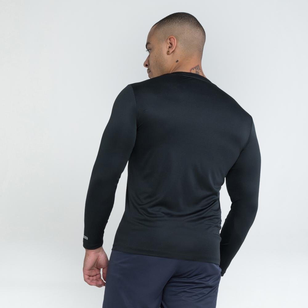 Camisa Ml Masculina Umbro Basic Uv Preto 2