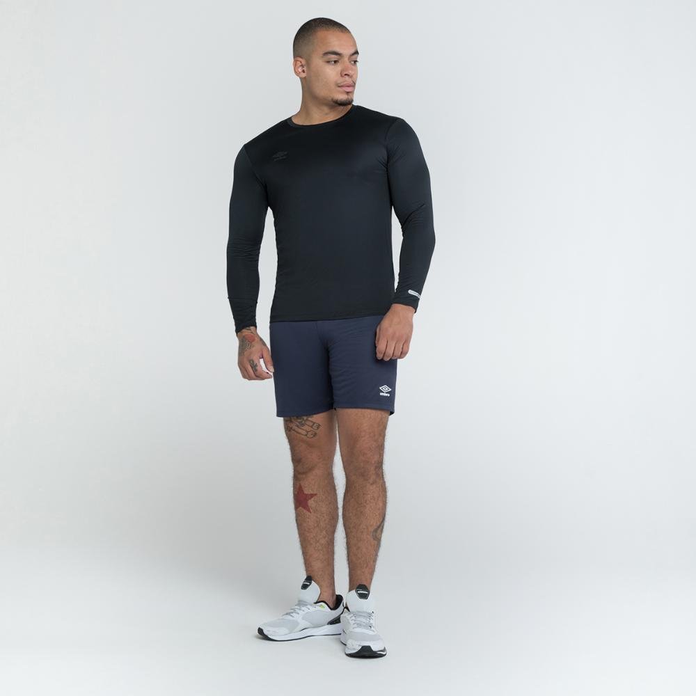 Camisa Ml Masculina Umbro Basic Uv Preto 6