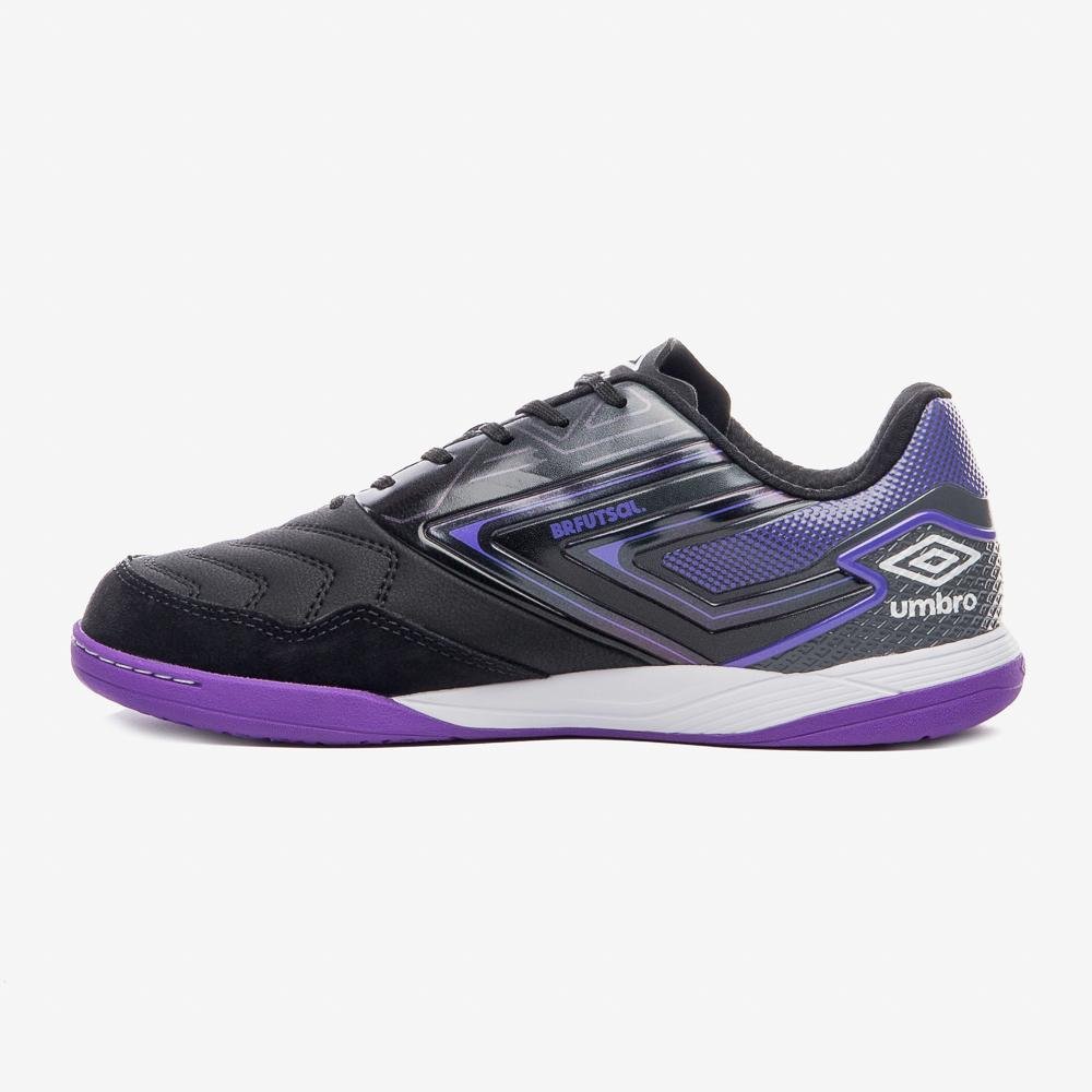 Chuteira Futsal Umbro Pro 5 Bump Club Preto/Roxo 2