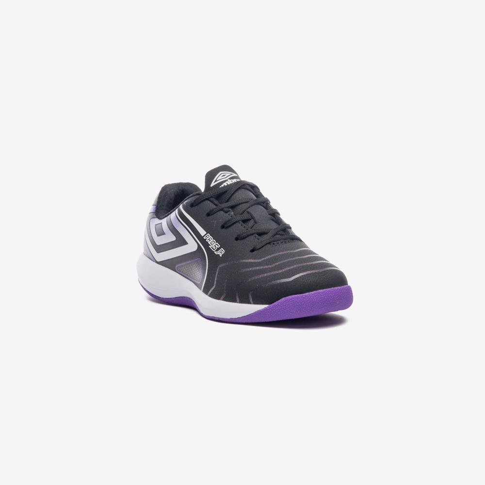 Chuteira Futsal Umbro Pro 5 Jr Preto/Roxo 3