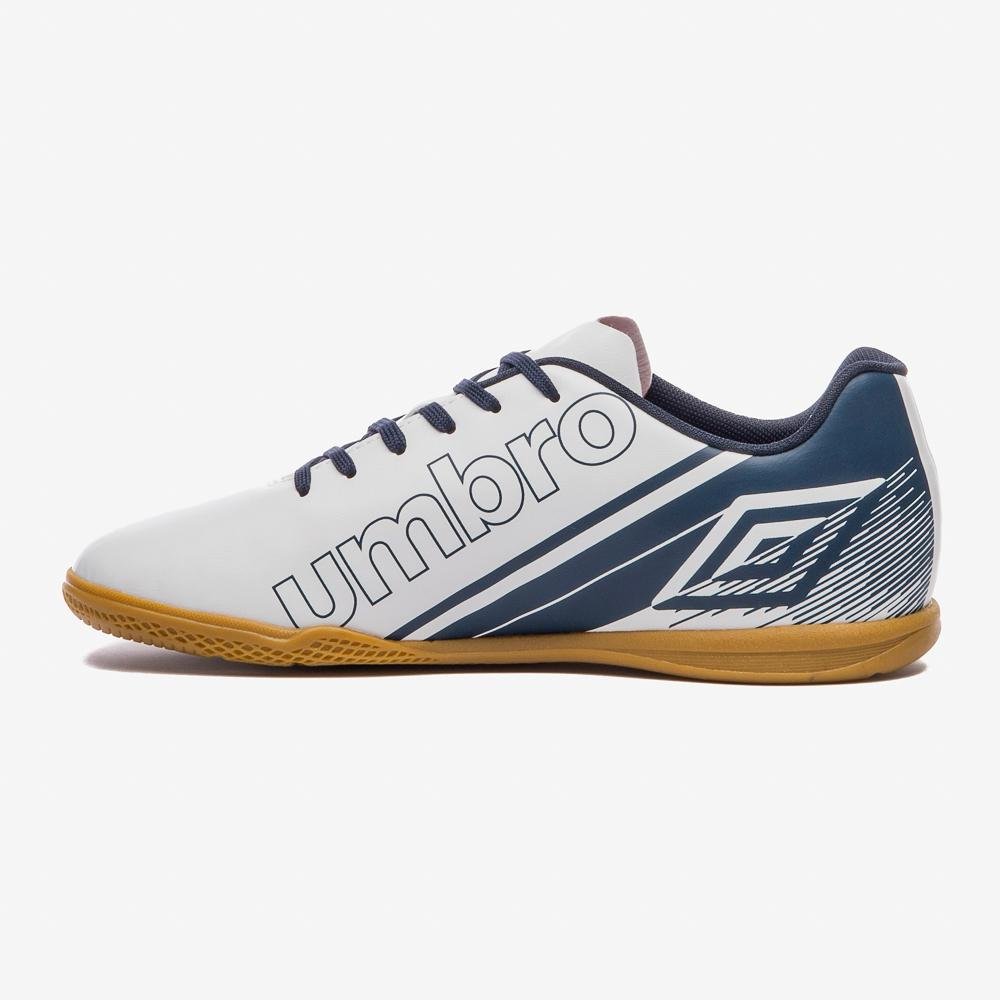 Chuteira Futsal Umbro Kick Branco/Azul Marinho 2