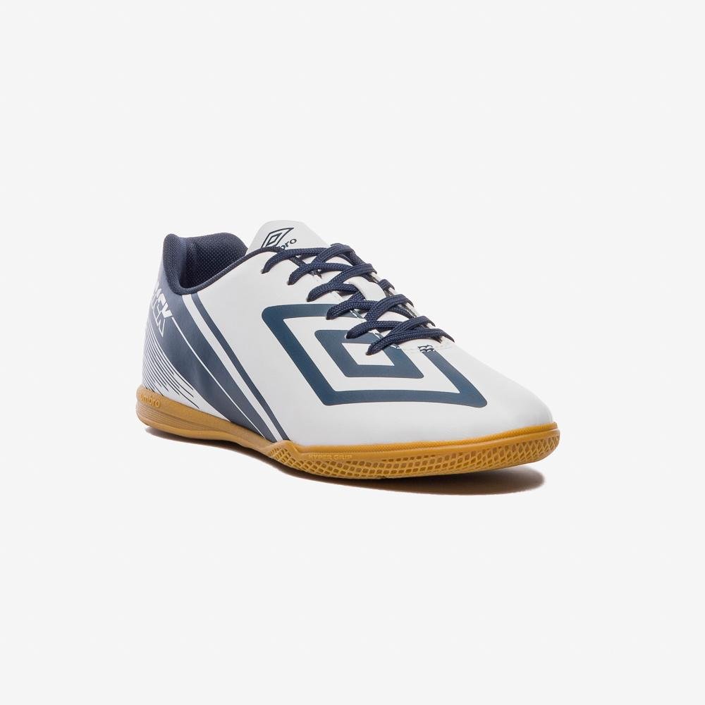Chuteira Futsal Umbro Kick Branco/Azul Marinho 3