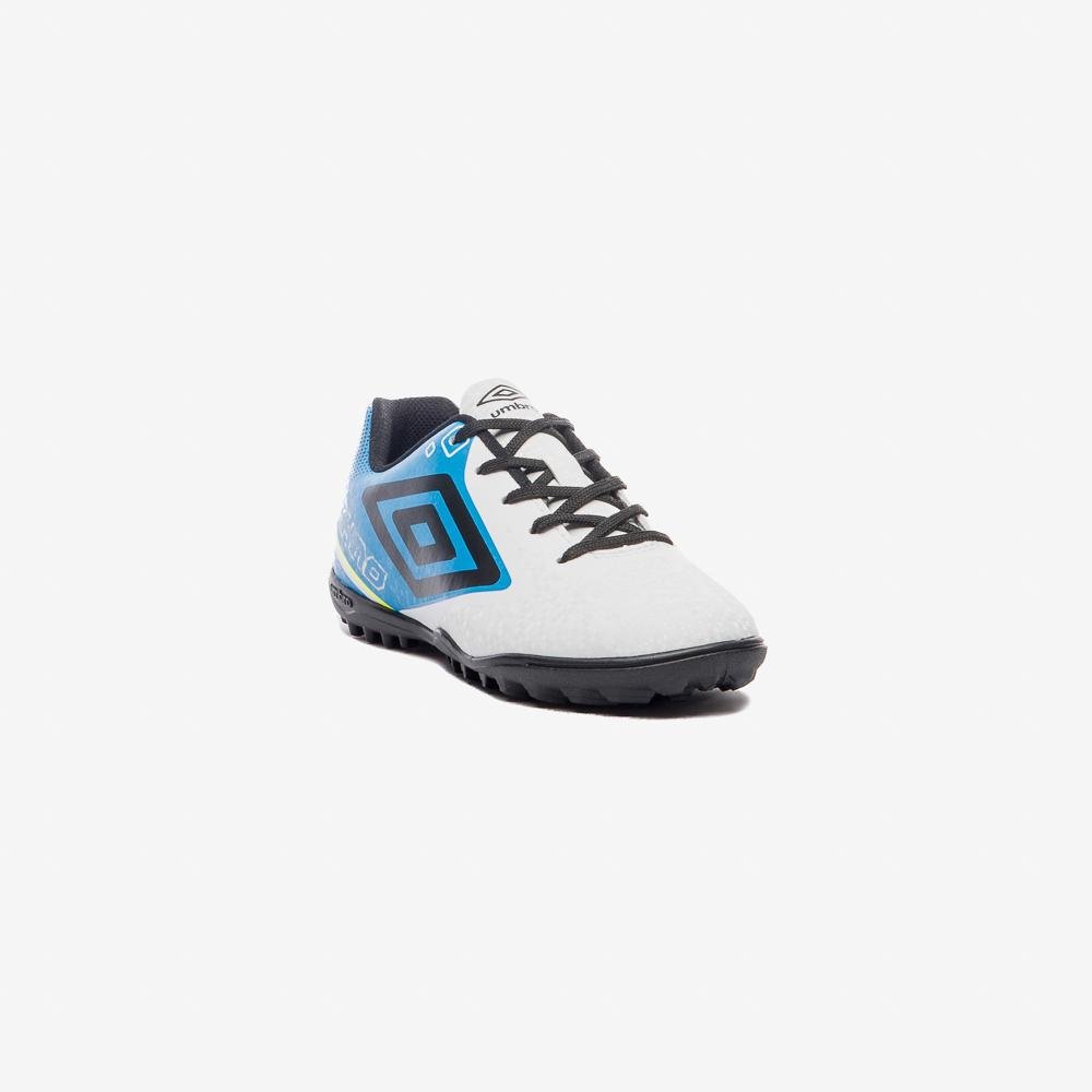 Chuteira Society Umbro Techno II Jr Branco/Azul 3