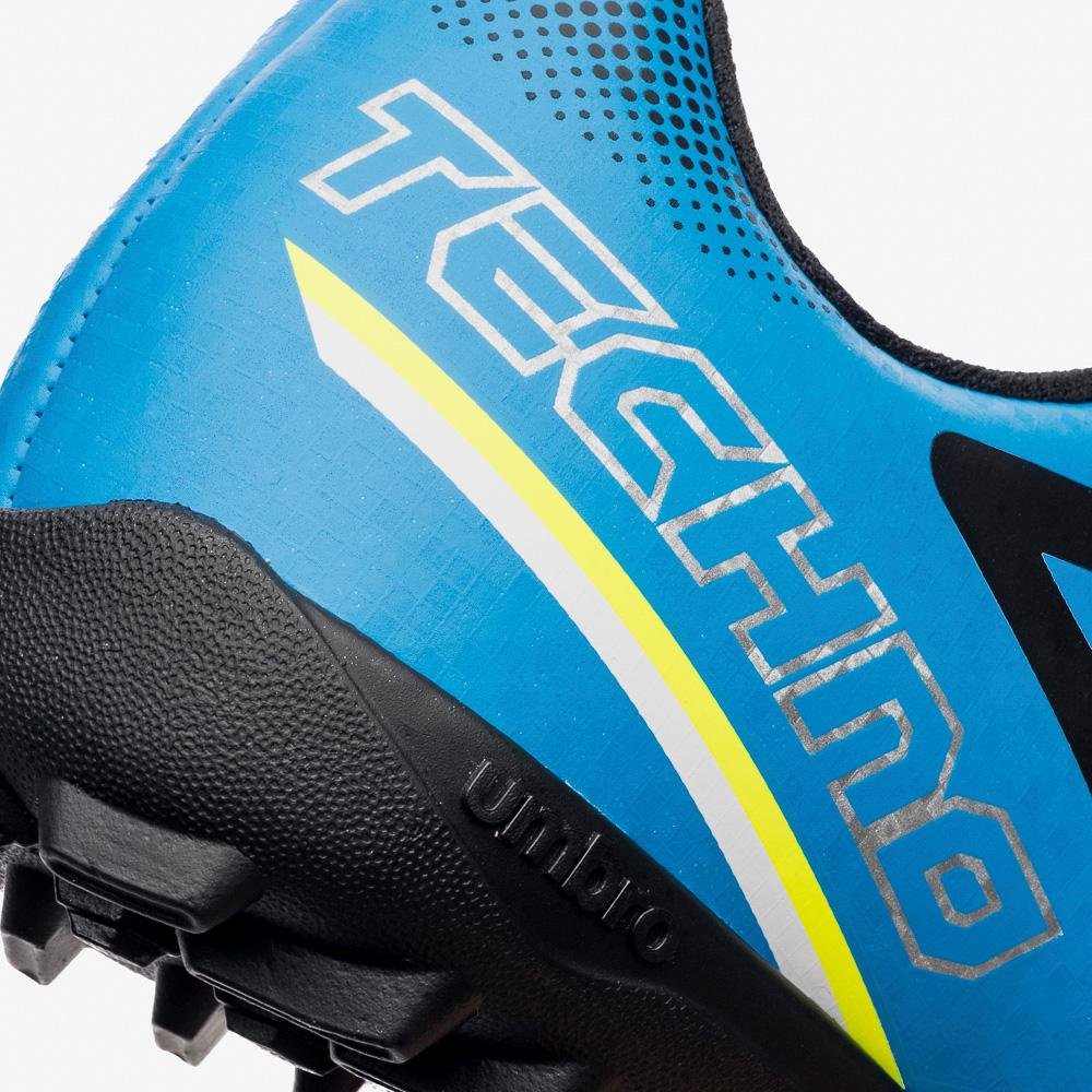 Chuteira Society Umbro Techno II Jr Branco/Azul 7