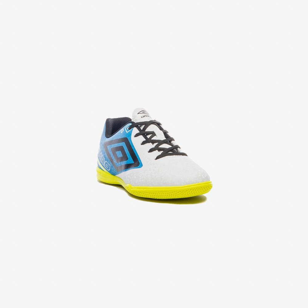 Chuteira Futsal Umbro Techno II Jr Branco/Azul 3