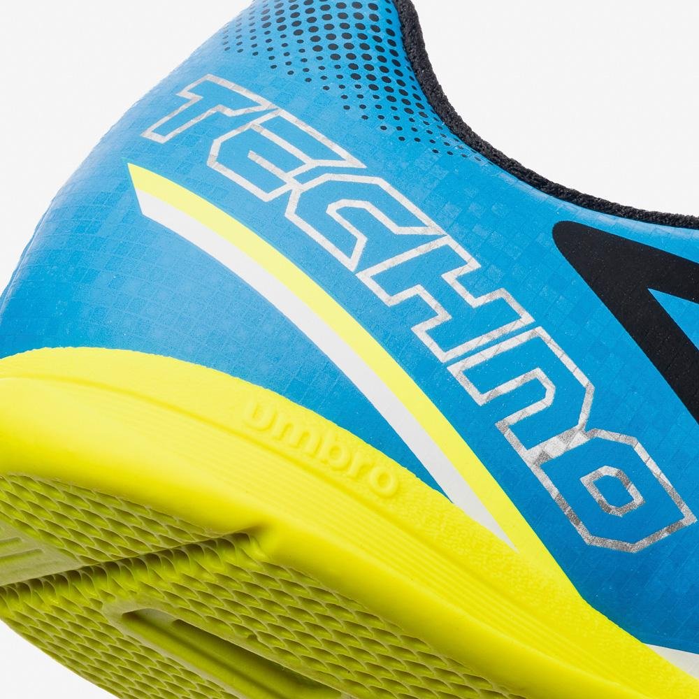 Chuteira Futsal Umbro Techno II Jr Branco/Azul 7