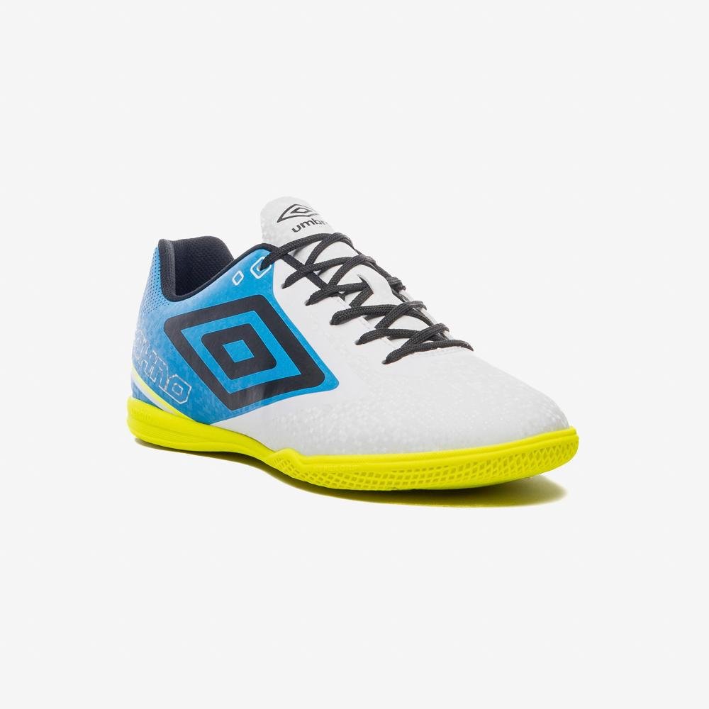 Chuteira Futsal Umbro Techno Ii Branco/Azul 3