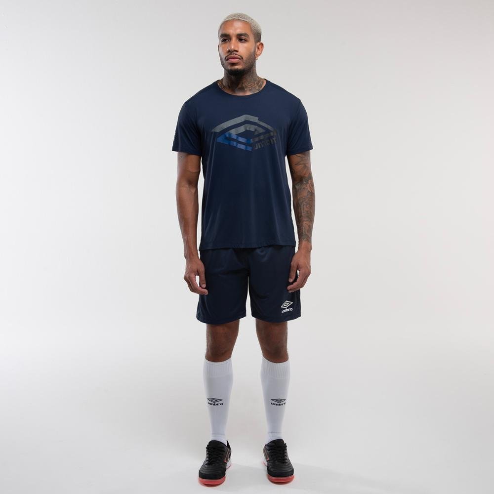 Calção Masculino Umbro Maximum Diamond C/ Bolso Azul Marinho 5