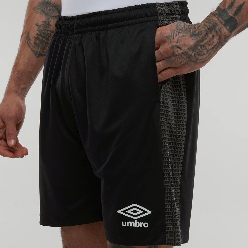 Calção Masculino Umbro Maximum Diamond C/ Bolso Preto 3
