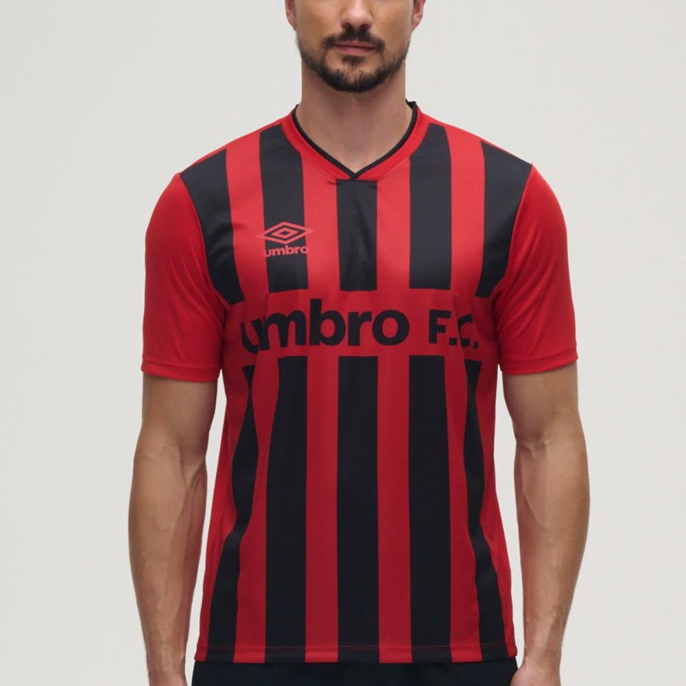 Camisa Masculina Umbro Sponsor Vermelho/Preto 2
