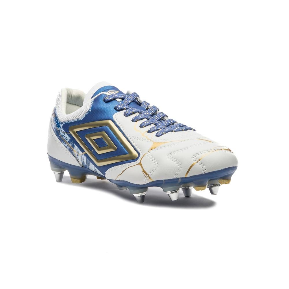 Chuteira Campo Umbro Ada Master Class Pro Sg Kintsugi Branco/Azul 3