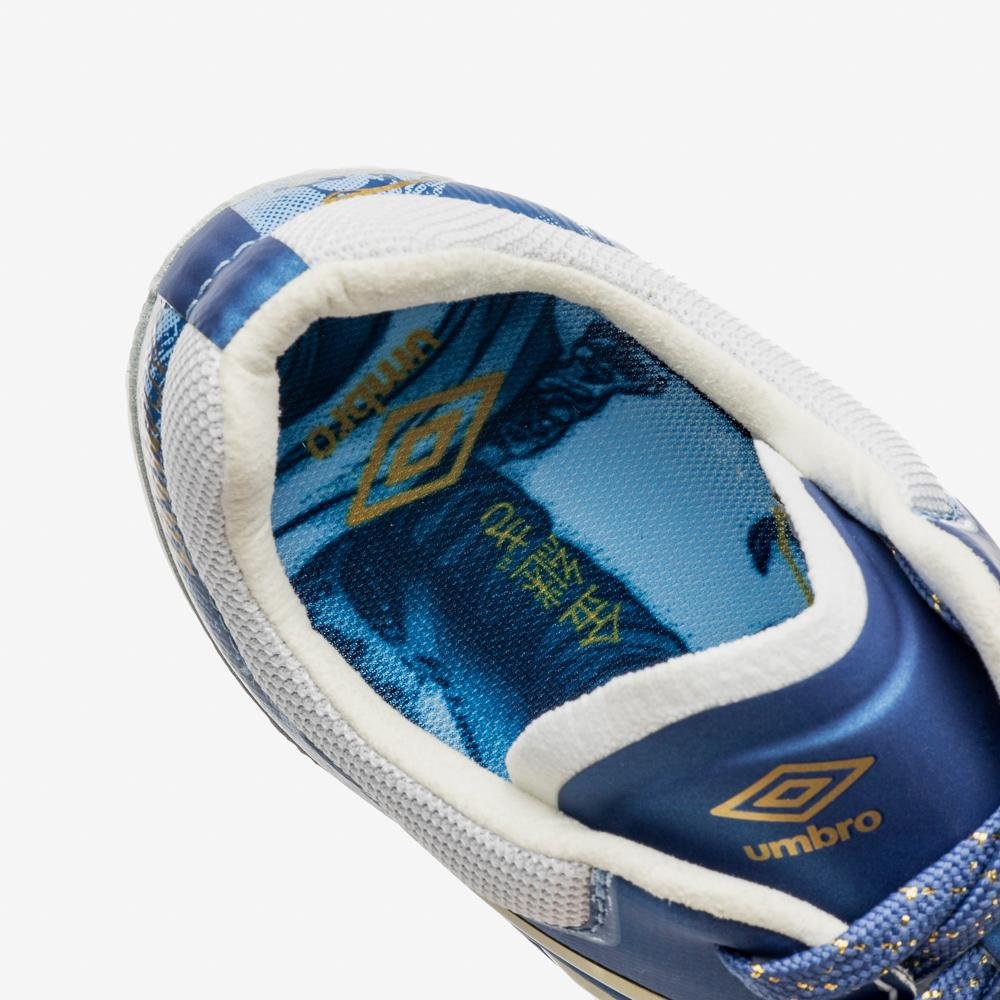 Chuteira Campo Umbro Ada Master Class Pro Sg Kintsugi Branco/Azul 10