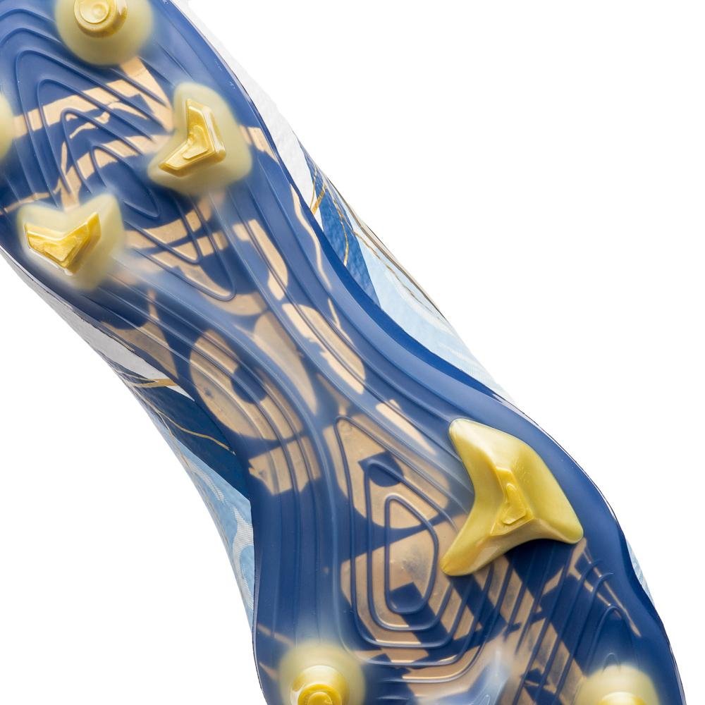 Chuteira Campo Umbro Adamant Top Speed Pro Kintsugi Branco/Azul 10