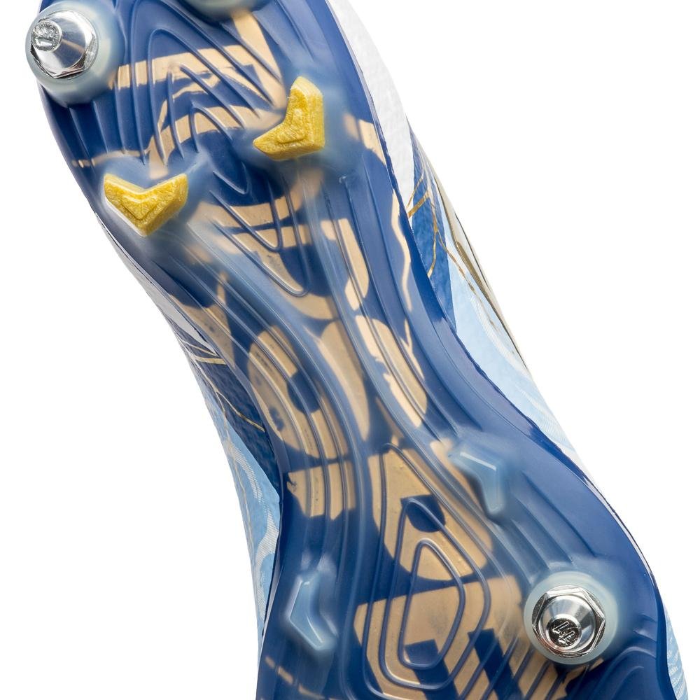 Chuteira Campo Umbro Adamant Top Speed Pro Sg Kintsugi Branco/Azul 10