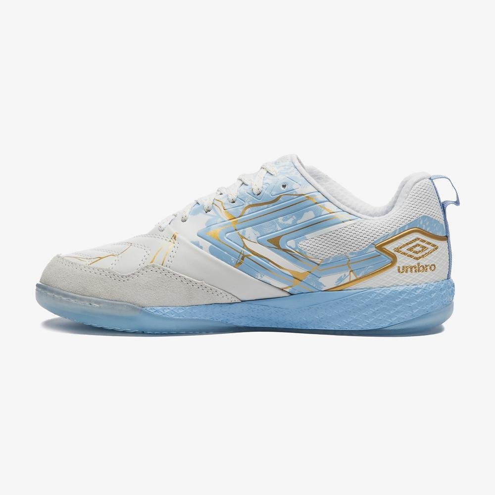 Chuteira Futsal Umbro Pro 5 Bump Kintsugi Branco/Dourado 2