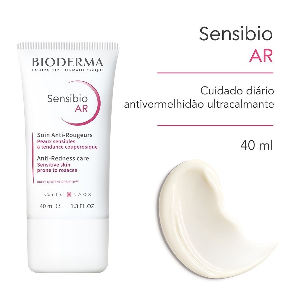 Creme Hidratante Bioderma Sensibio Ar Cuidado Diário Antivermelhidão Ultracalmante Para Peles Sensív ÚNICO 2