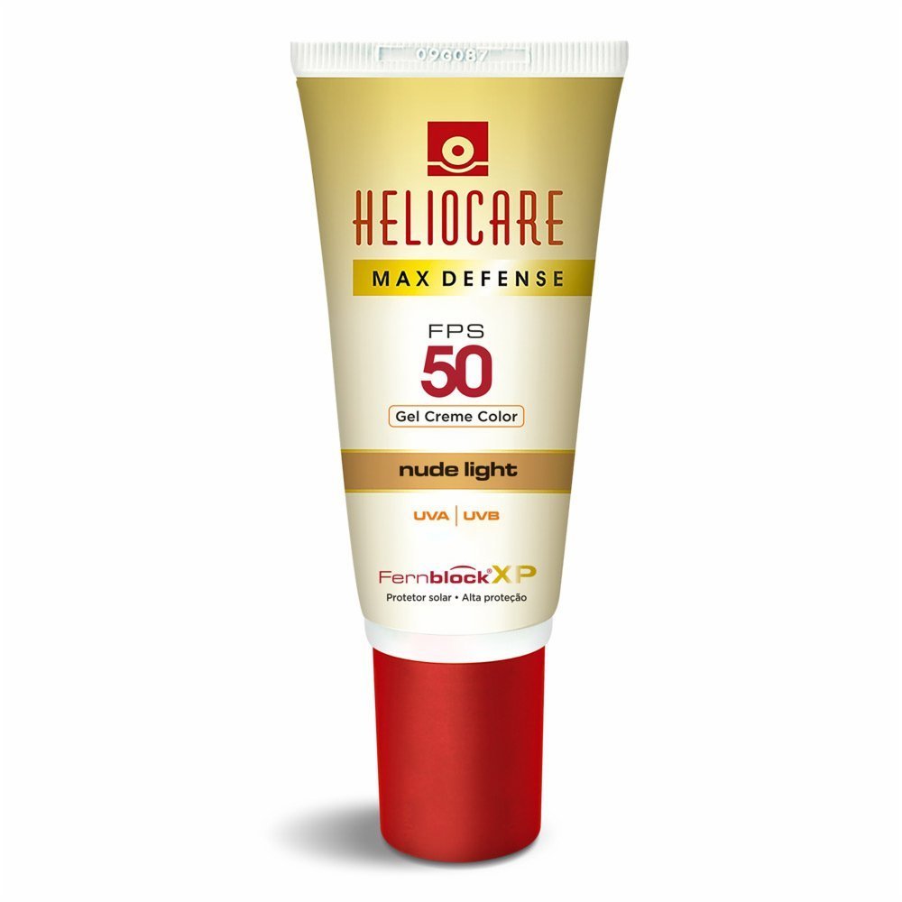Protetor Solar Heliocare Max Defense Gel Creme Color Nude Light Fps 50 50g Nude Light 1