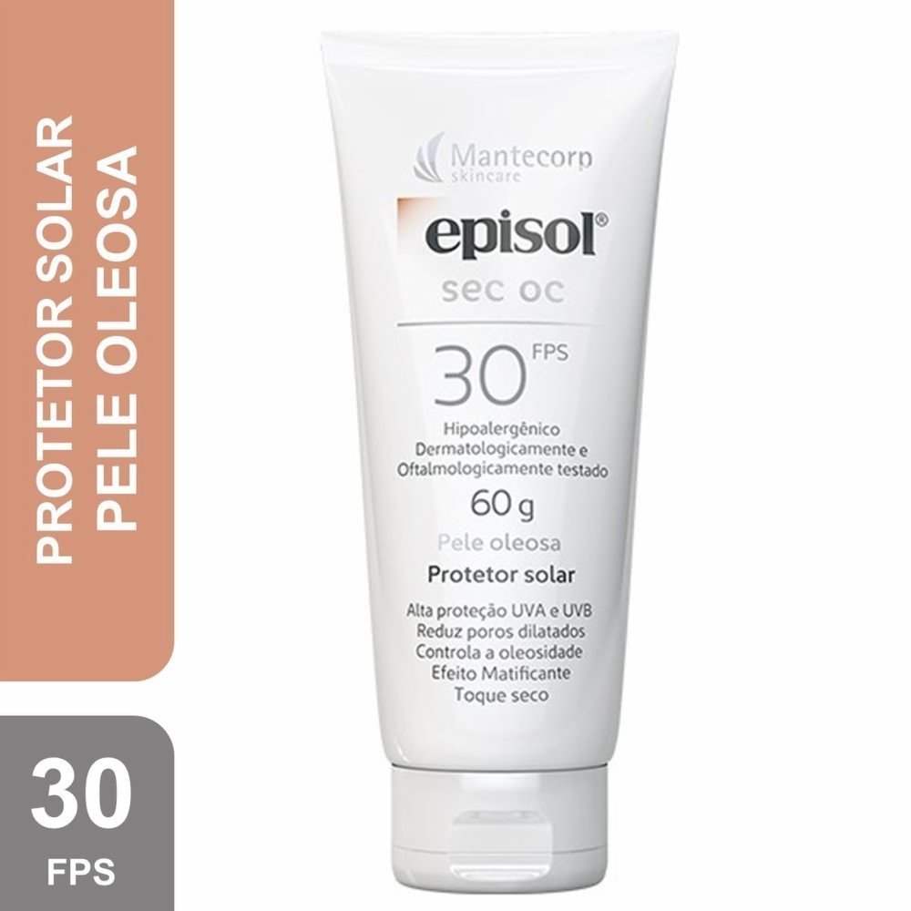 Protetor Solar Episol Sec Oc Pele Oleosa Fps 30 60g Fps 30 3