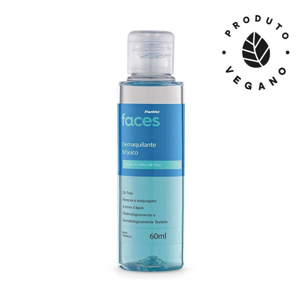 Mini Demaquilante Bifásico Panvel Faces 60ml 60ml 1