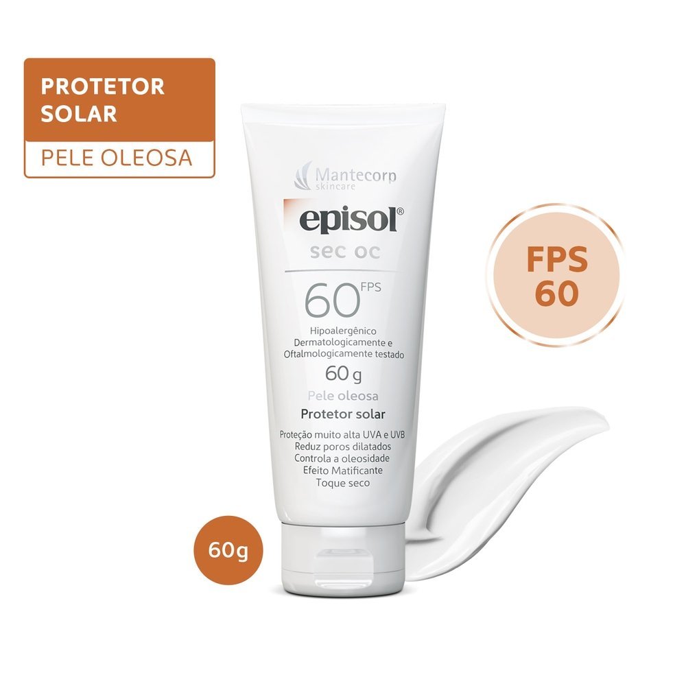 Protetor Solar Episol Sec Oc Pele Oleosa Fps 60 60g 60g 2