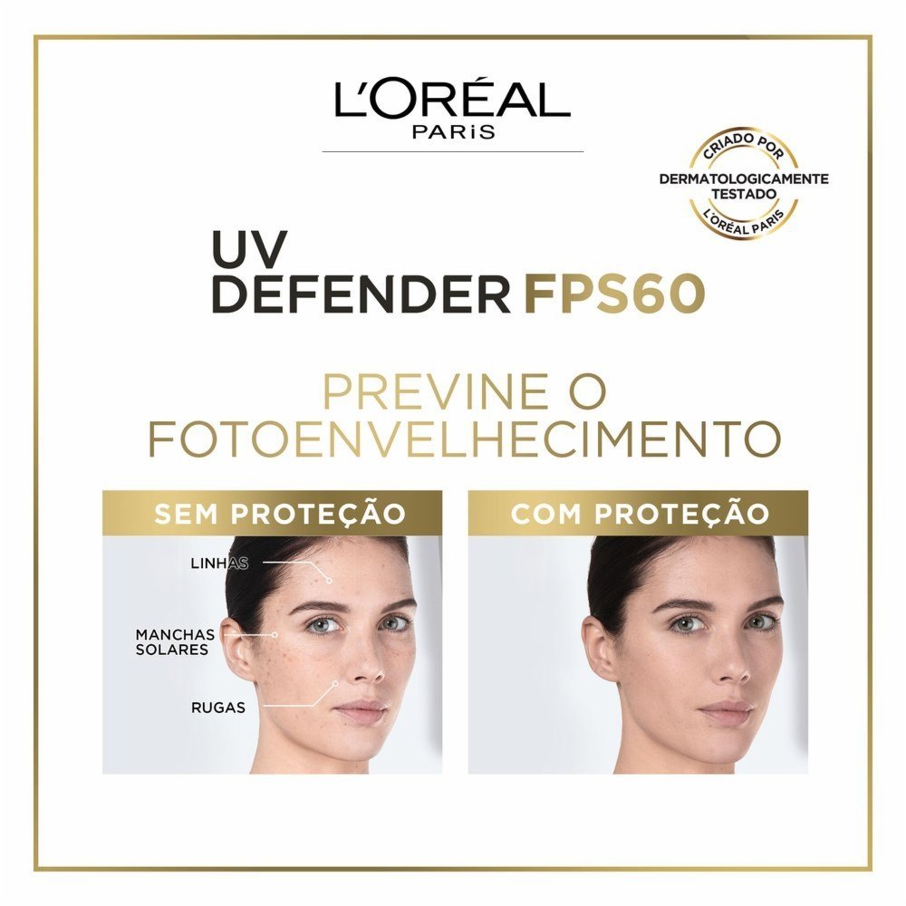 Protetor Solar Facial L’oréal Uv Defender Antioleosidade Fps 60 40g 40g 3